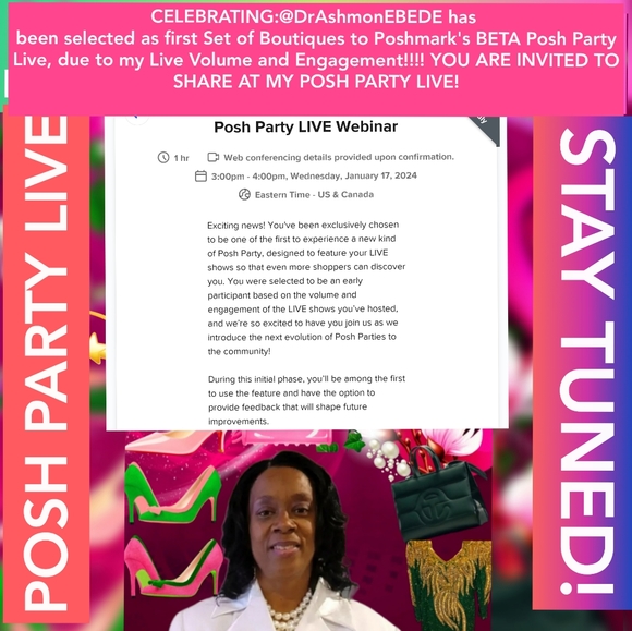 LIKE POSH PARTY Notifications 💕SHARE💚 Themed & Branded Auctions, Buy Now - Picture 3 of 16